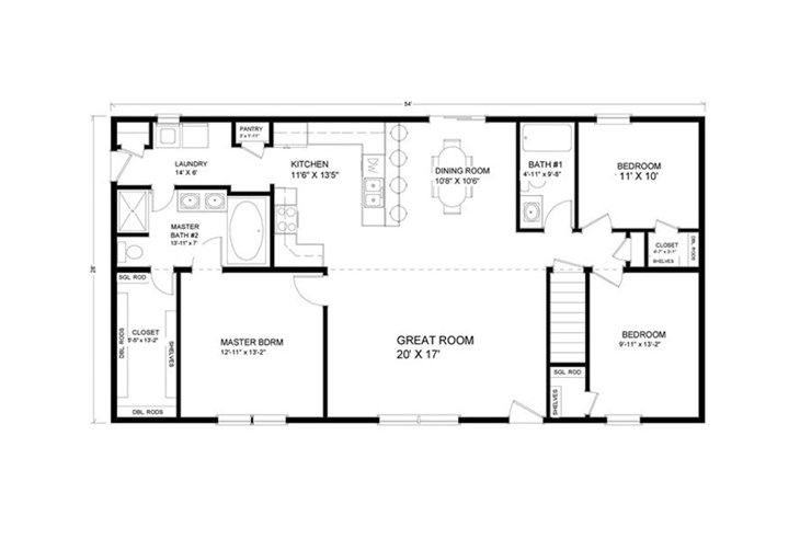 1,501 to 1,700 sq. ft. Ranch Floor Plans Advanced